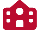 Icon: red school building