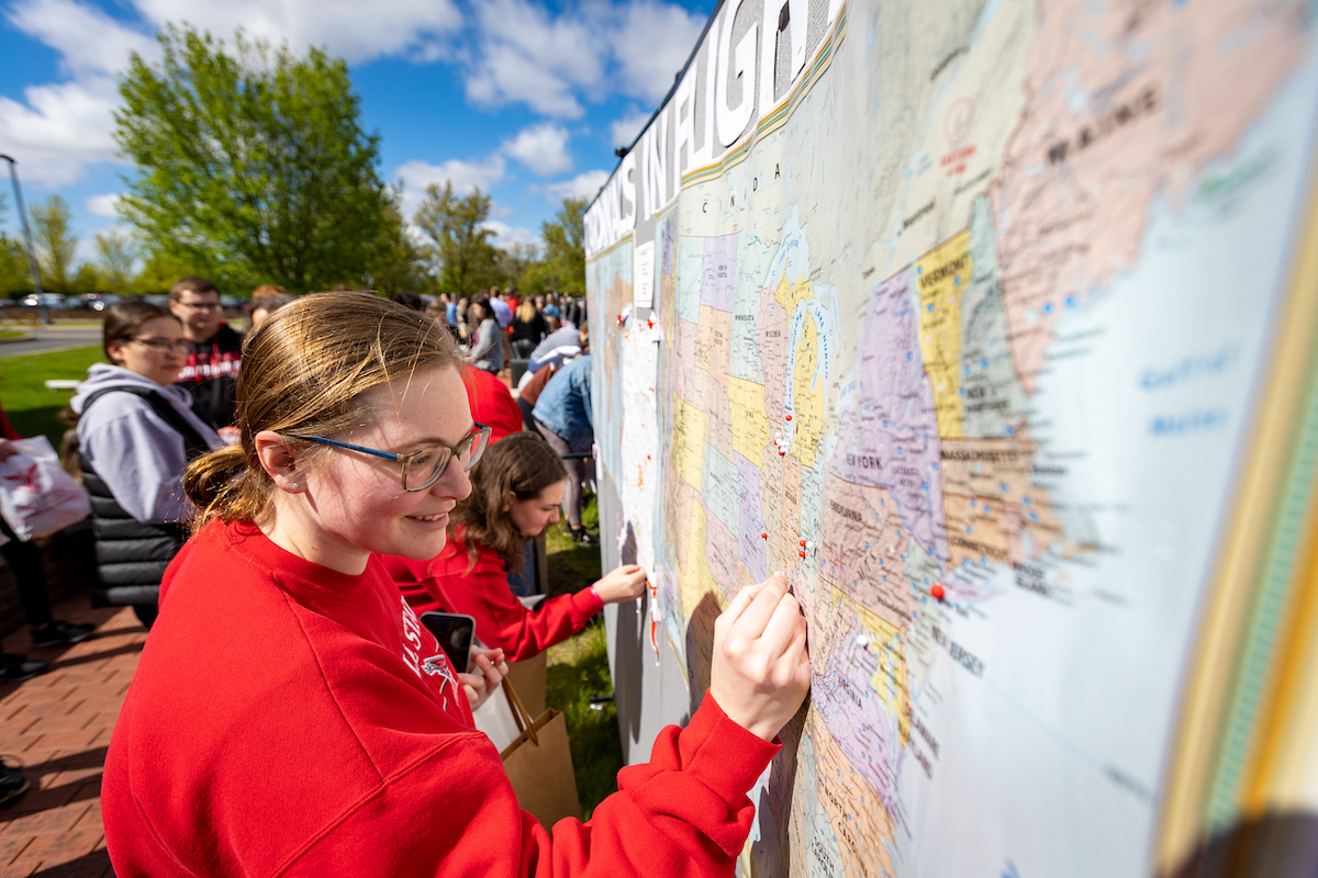 Person looking a map