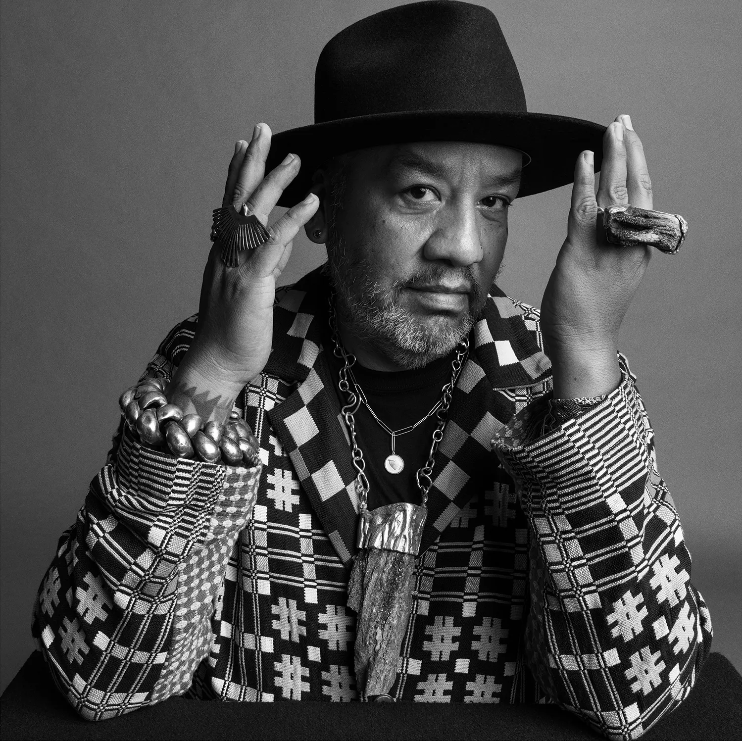 Portrait of Jeffrey Gibson, 2024. Photo: Inez and Vinoodh