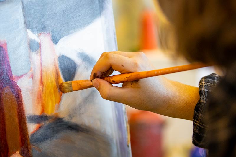 Ball State painting student