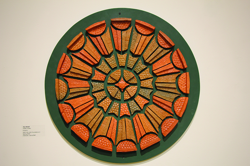 relief artwork of a plate