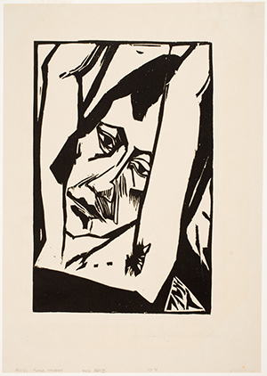 image of 'head of a young woman' by erich heckel