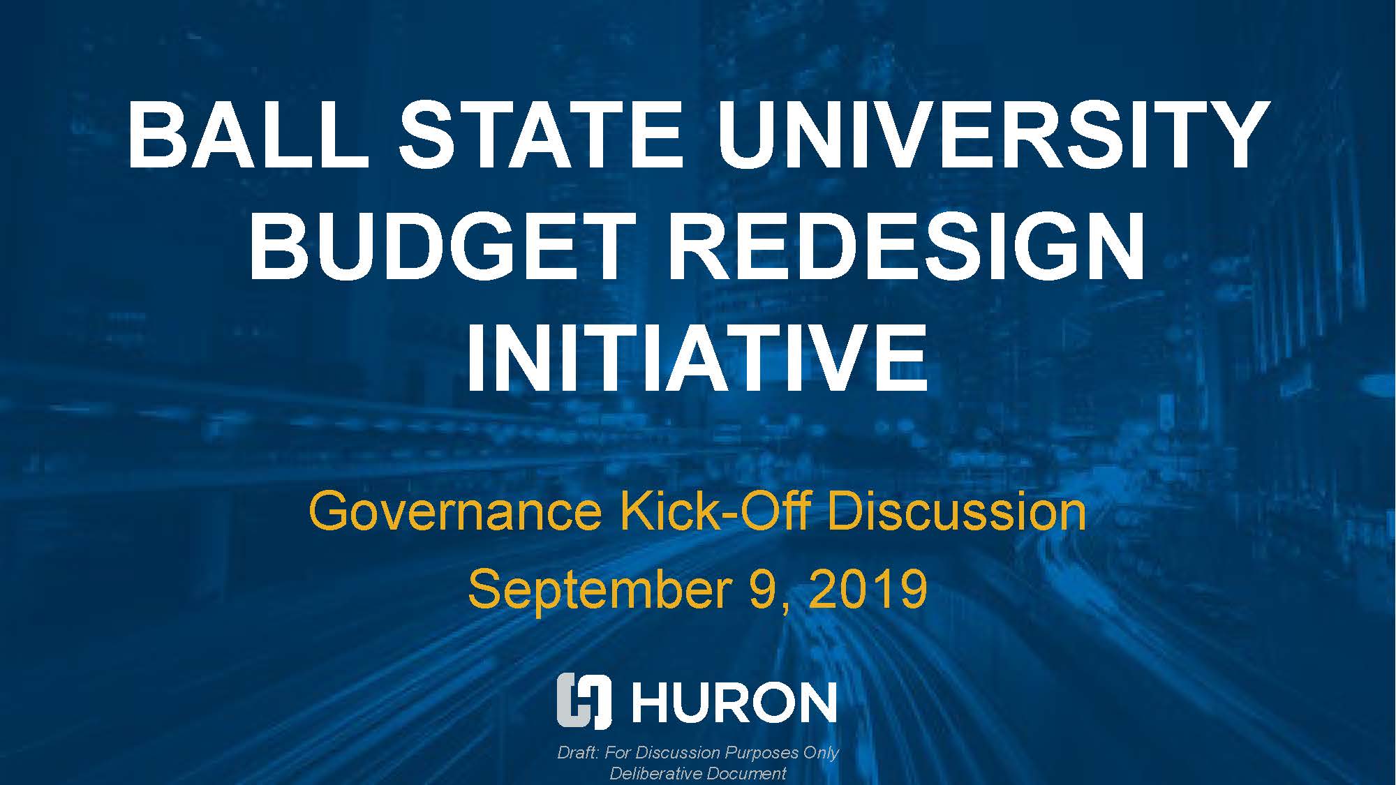 Governance Kick-Off Discussion PowerPoint