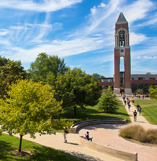 Schaffer Tower on a beautiful sunny day