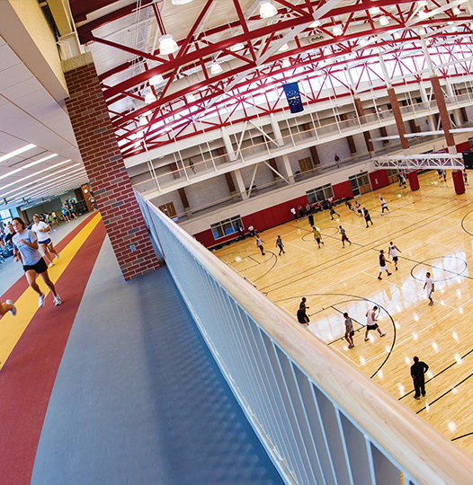 Recreation activity in the  Jo Ann Gora Student Recreation and Wellness Center 