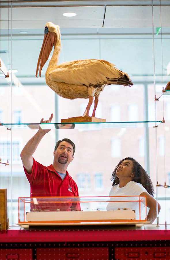 Student with professor