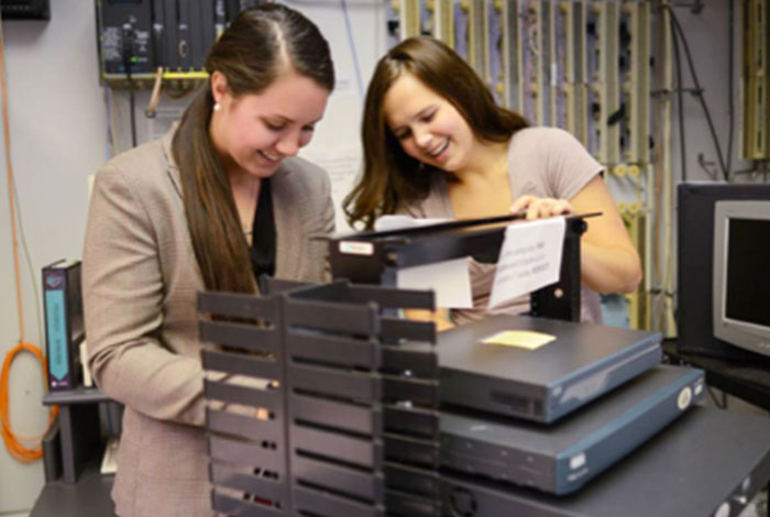 Students work in Lab