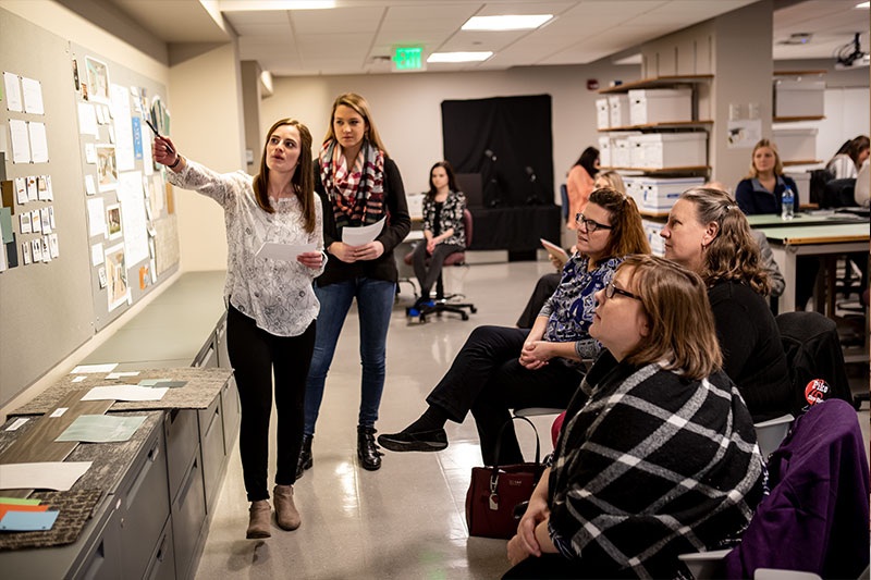 Students making presentation