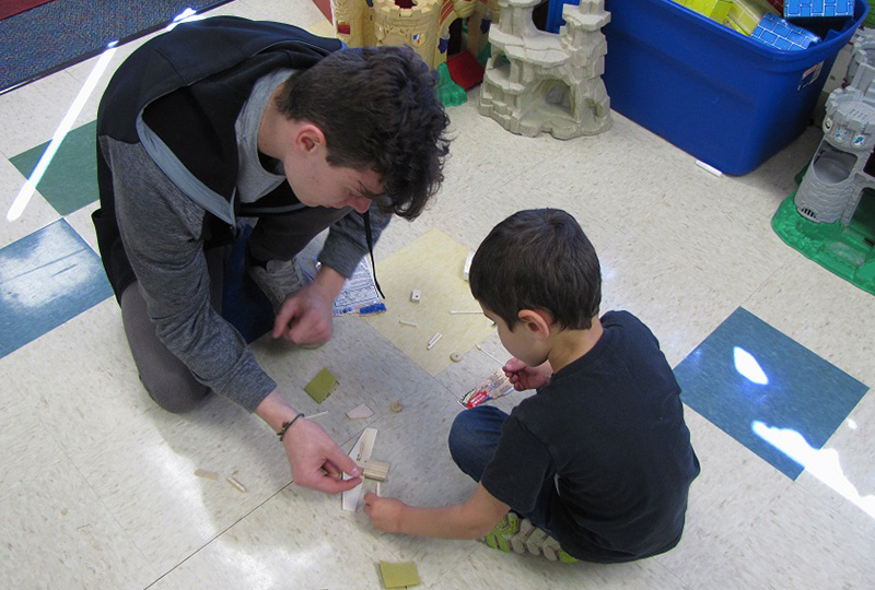 Ball State student with child
