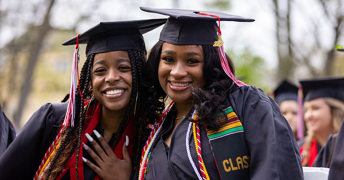 Happy graduates - Ball State University Spring 2022 Commencement