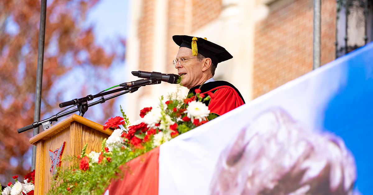 Ball State University President speaking - Ball State University Spring 2022 Commencement