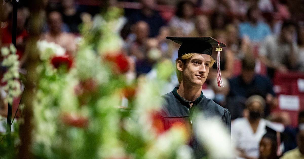 Student listening to speech