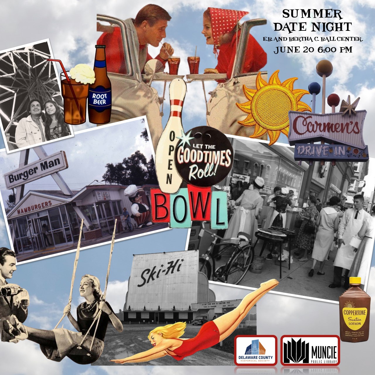 collage of summer activities