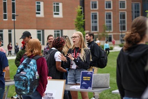 Students Talking Outside