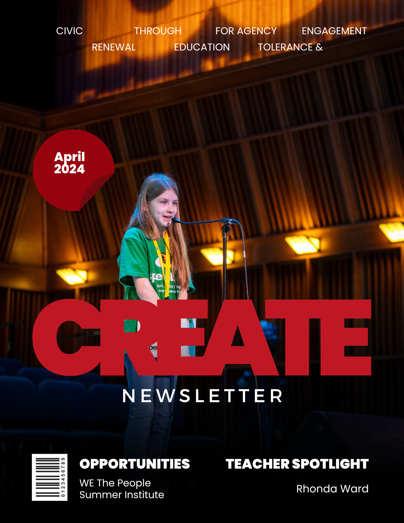CREATE Newsletter 2024 April cover