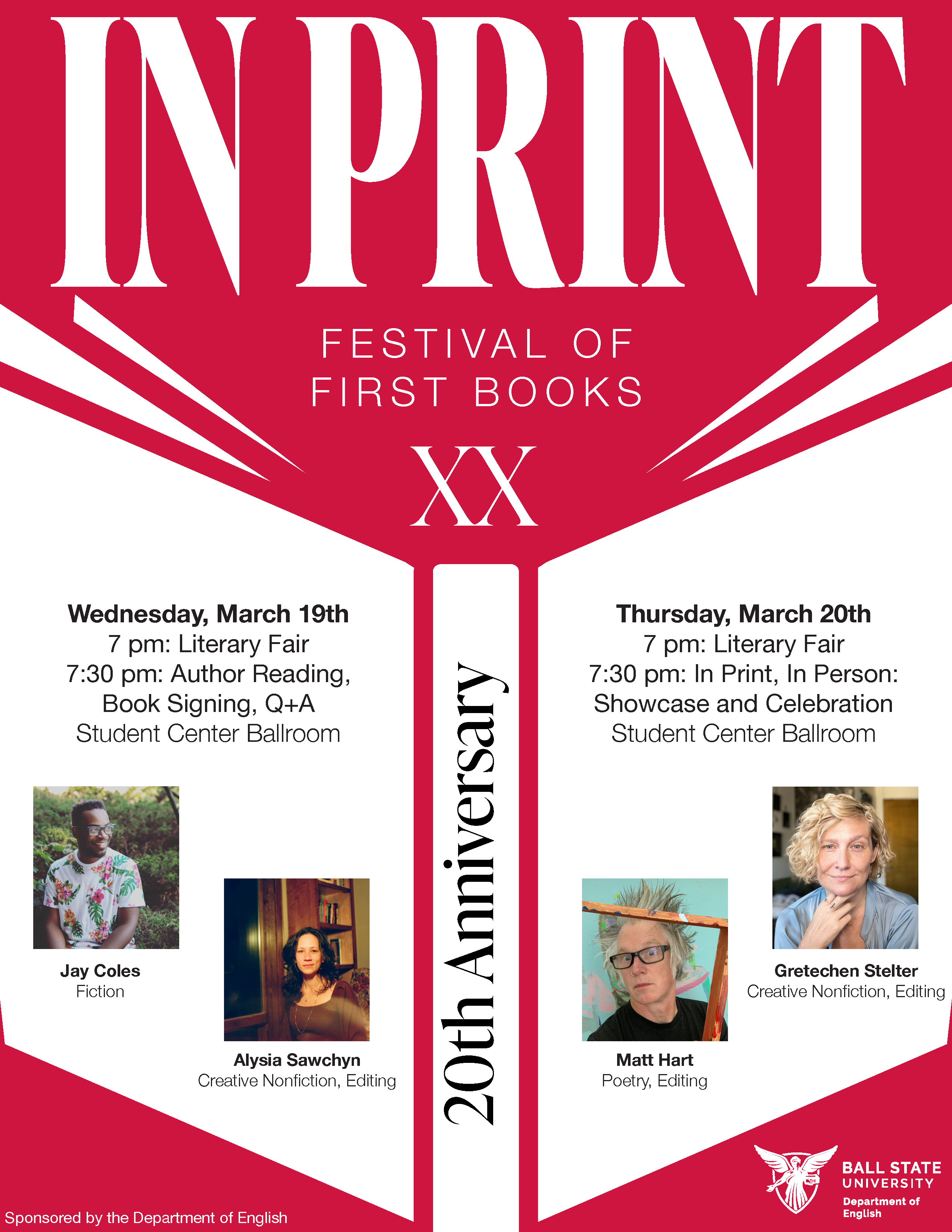 Flyer for InPrint XX events