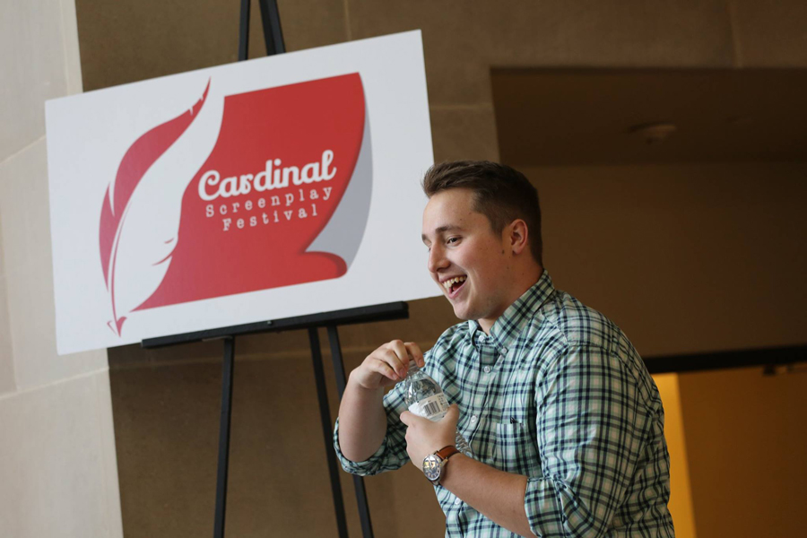 Cardinal Screenplay Festival attendee smiling