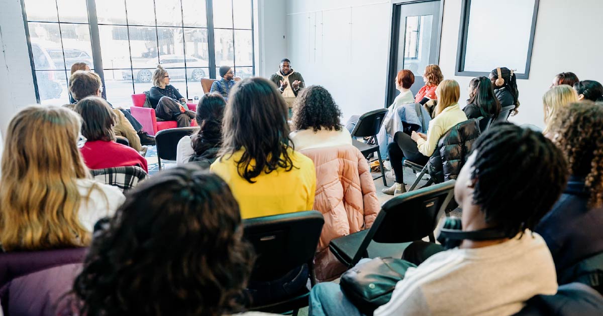 Living-learning community meeting.