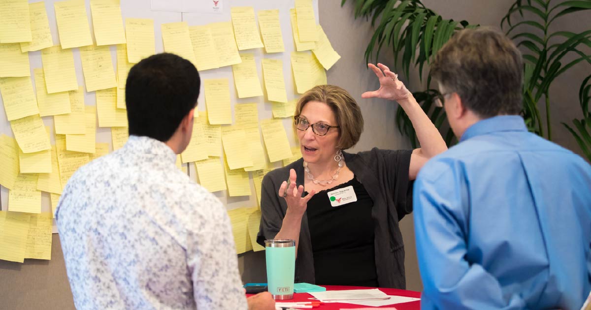 Ball State faculty and staff sharing skills at a workshop.
