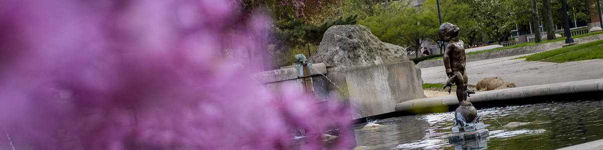 Frog Baby, one of Ball State's iconic statues
