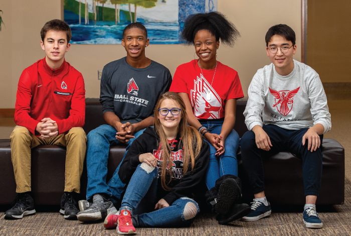 Student showing lanyard