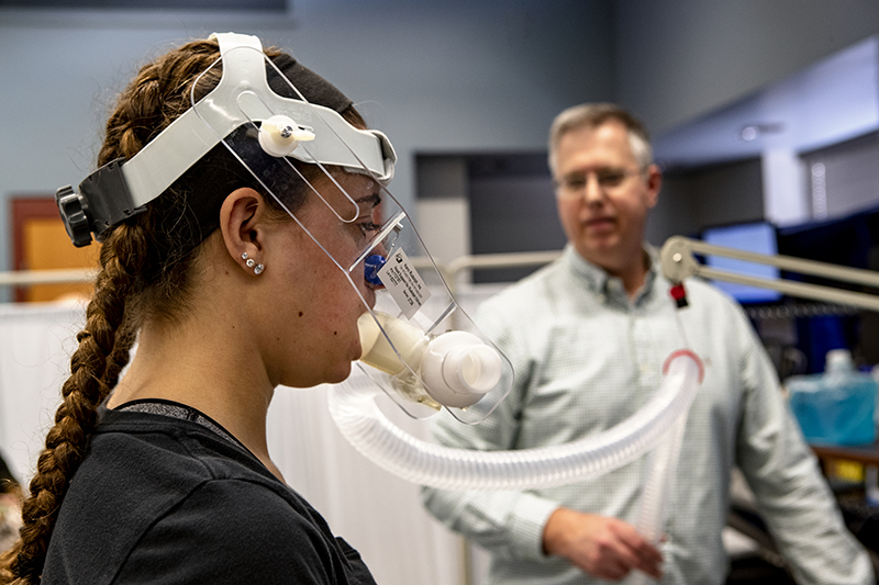 A student working in the laboratory
