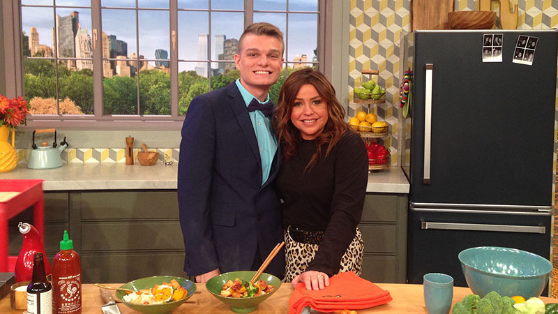 Nic Zimmerman posing with Rachael Ray