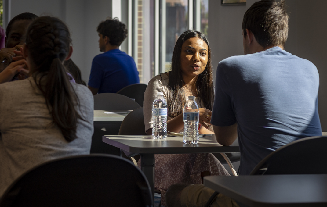 Students sitting at a desk
