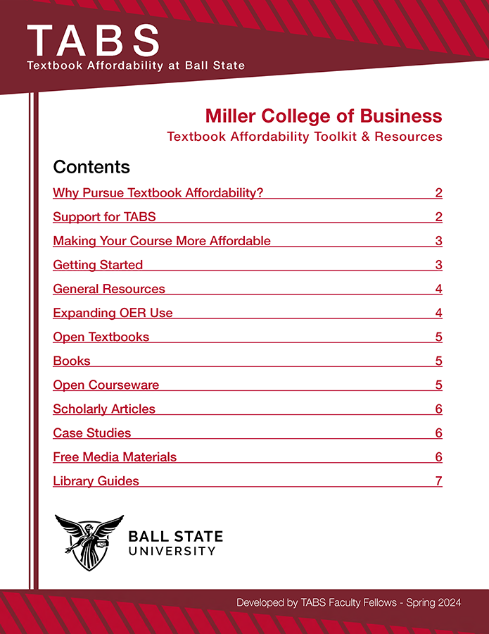 Miller College of Business TABS Toolkit