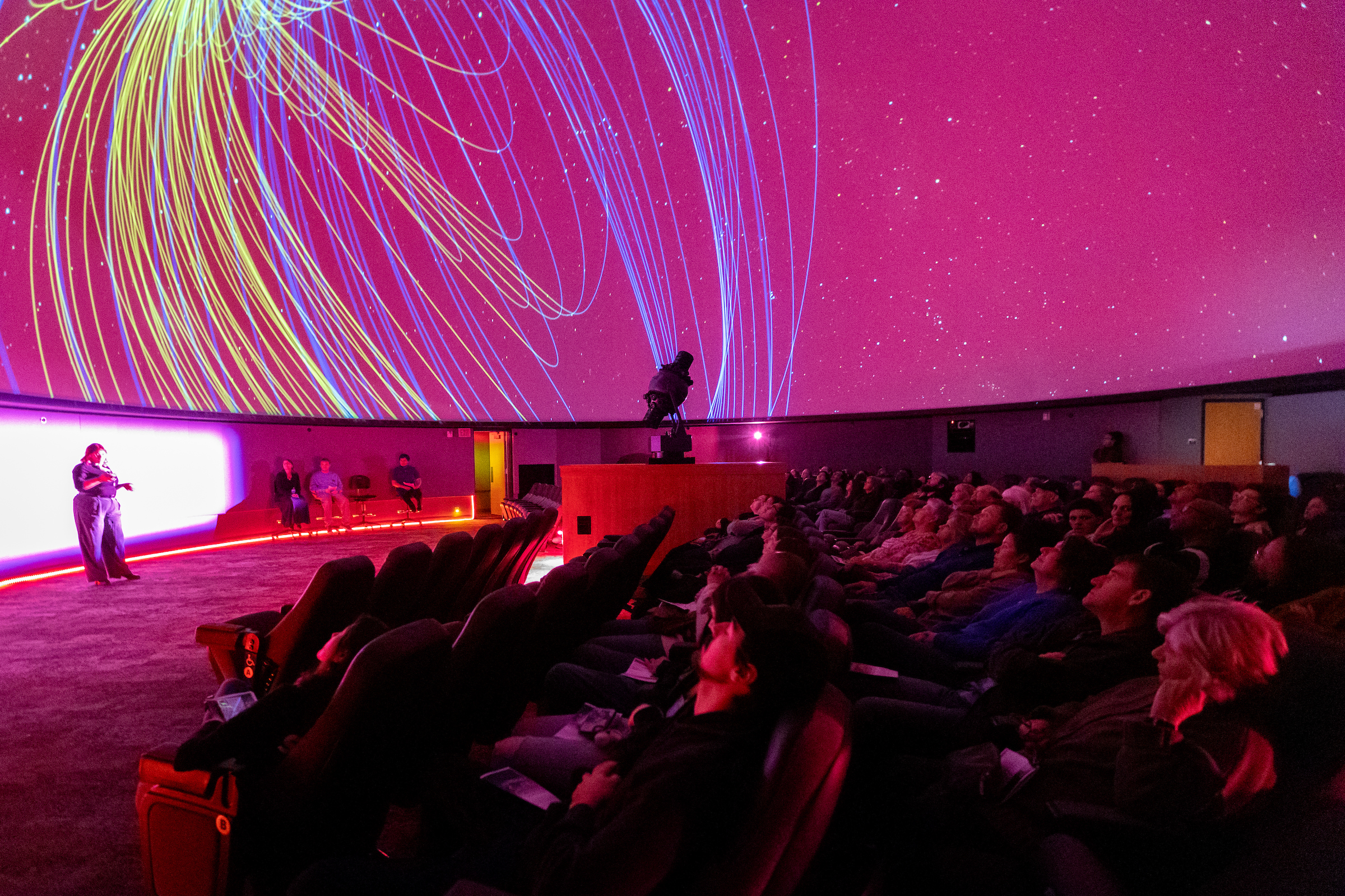 presenter in dome