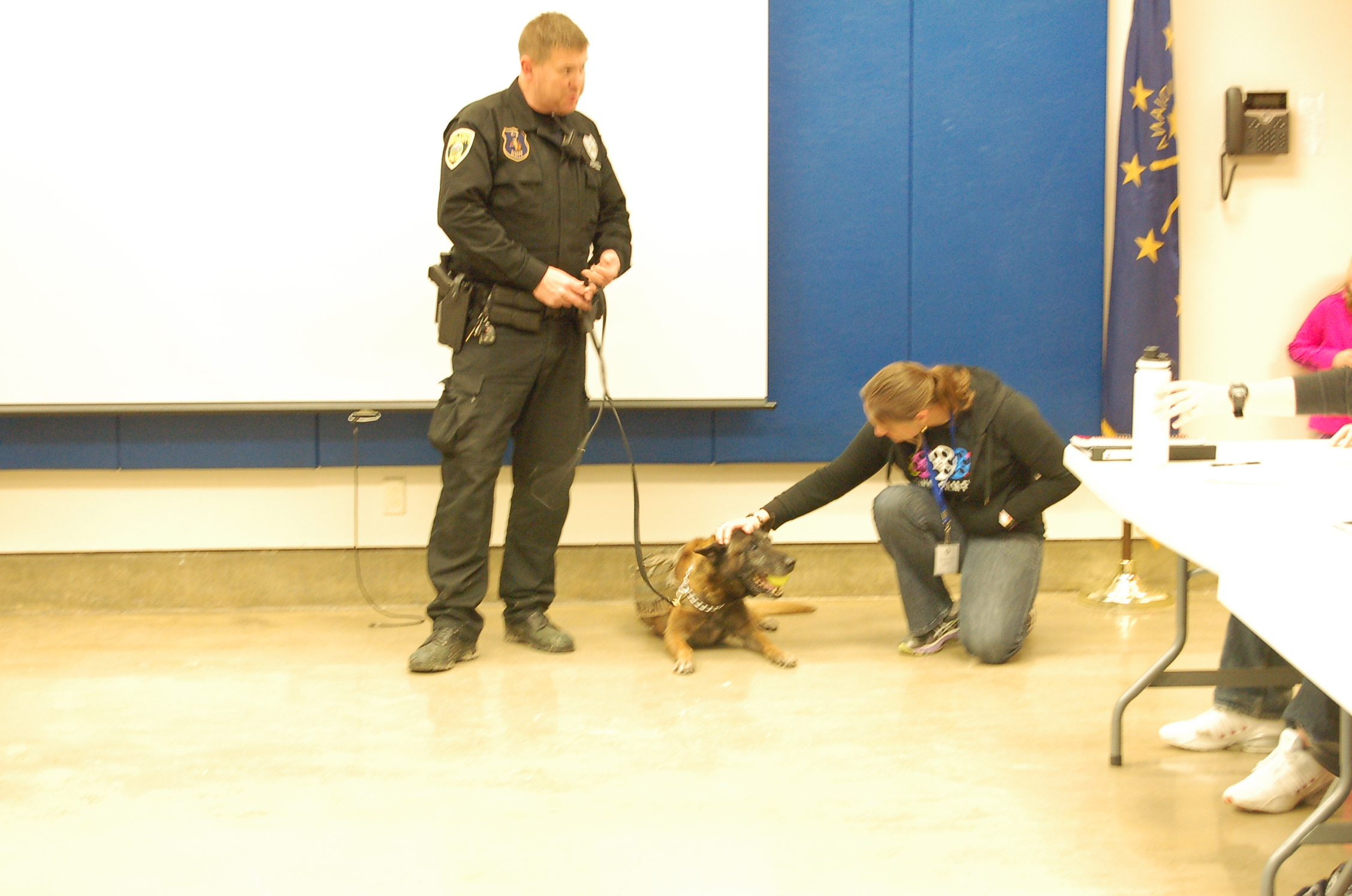 Officer Rick Howell with Rokki