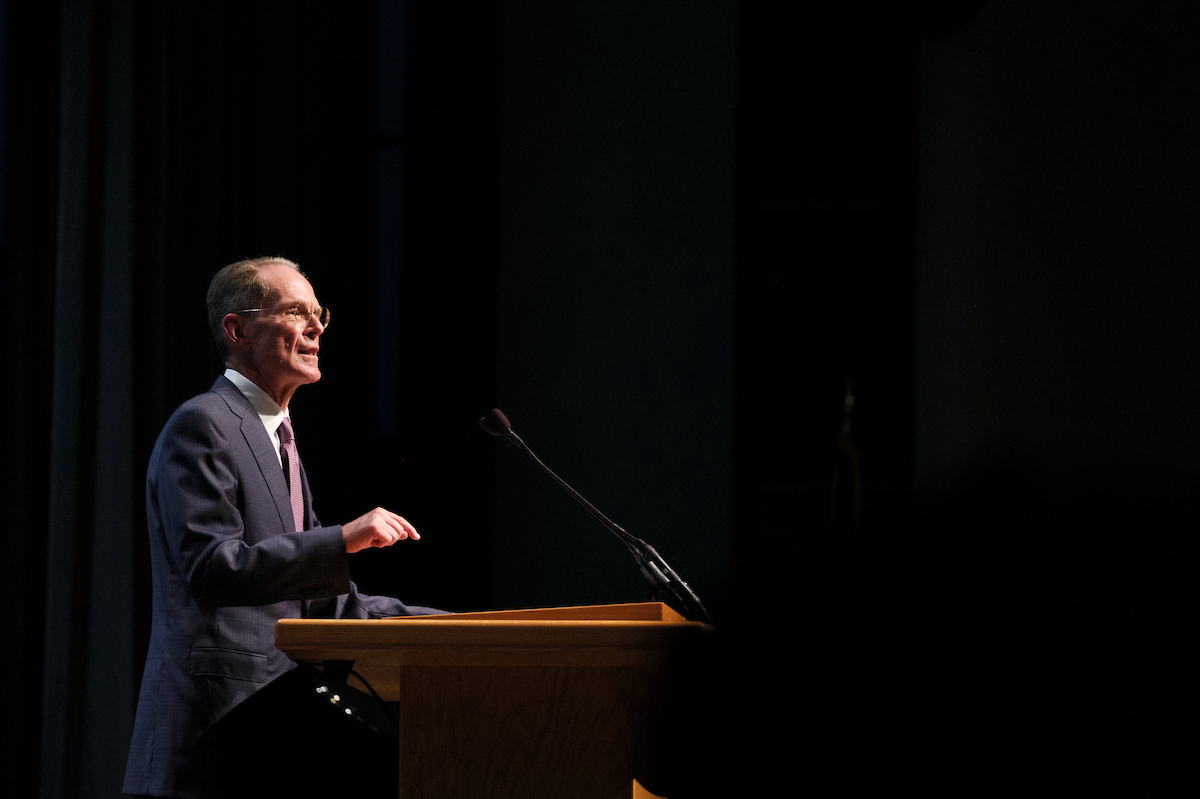 President Mearns at Podium