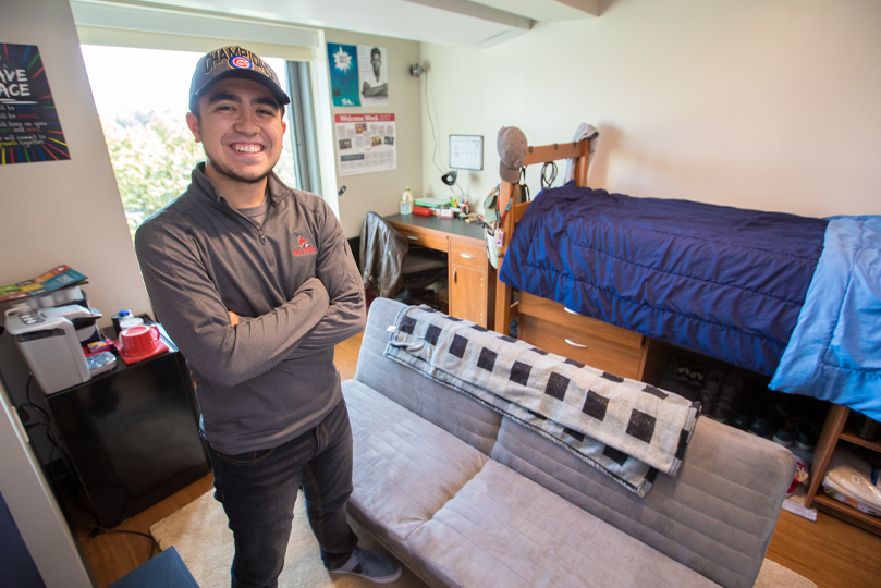 Student in housing room