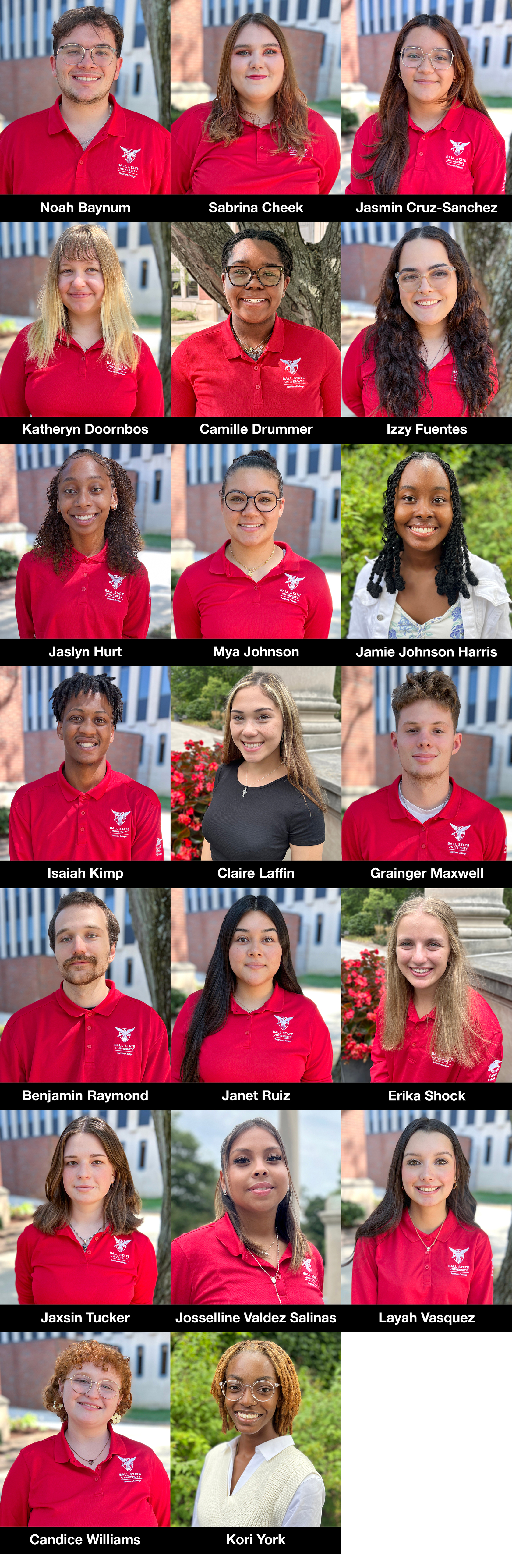 Headshots of the Ryan Family Scholars. 