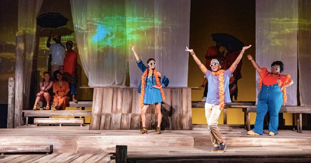 Ball State students performing on stage.