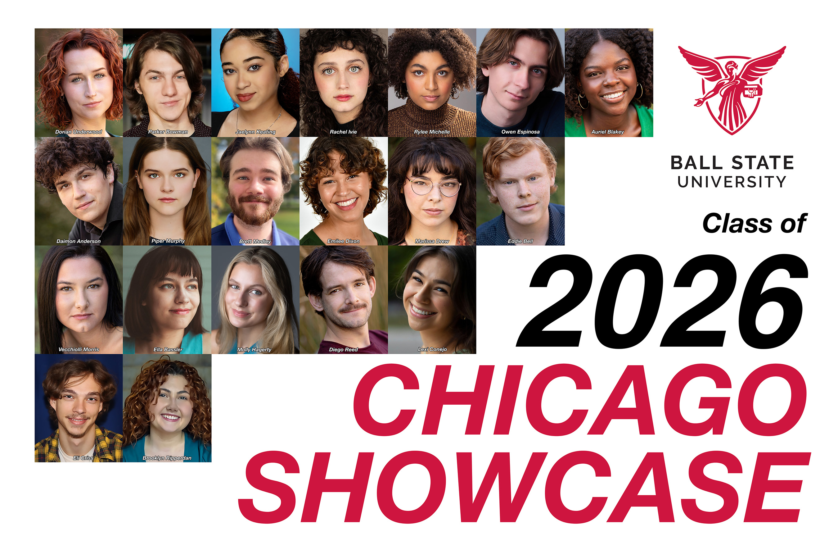 Showcase cast postcard