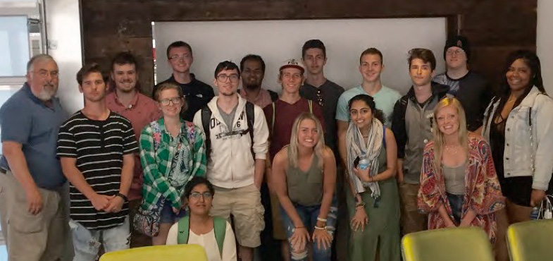 Student participants in a field trip to Indianapolis