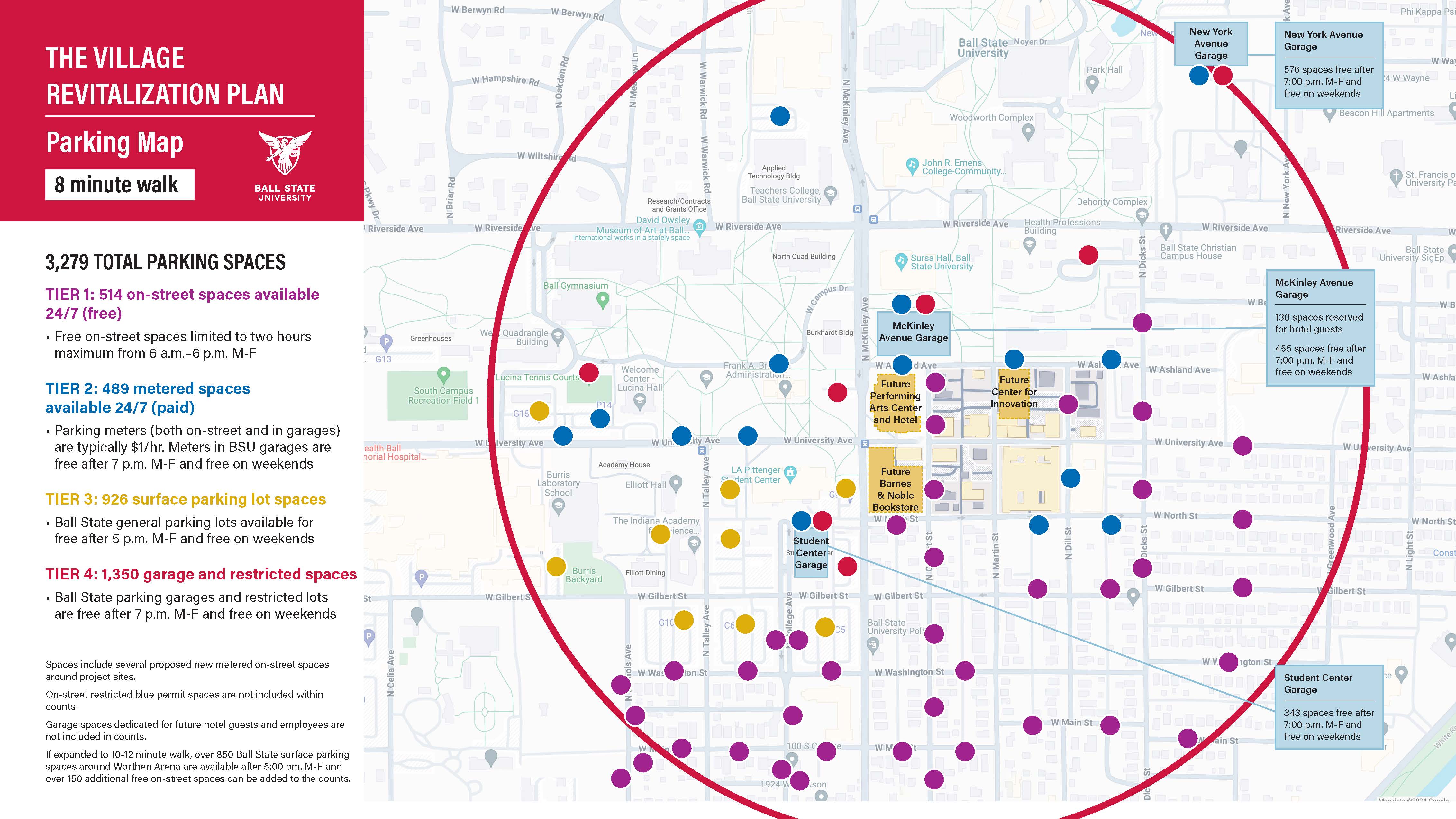 Parking Map 8 Minute Walk
