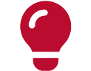 Icon: red lightbulb