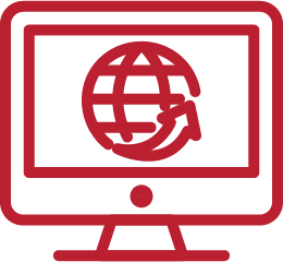 computer with web icon
