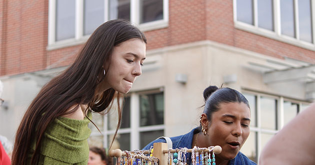 art students at First Thursday