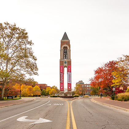 image of the Bell Tower in fall