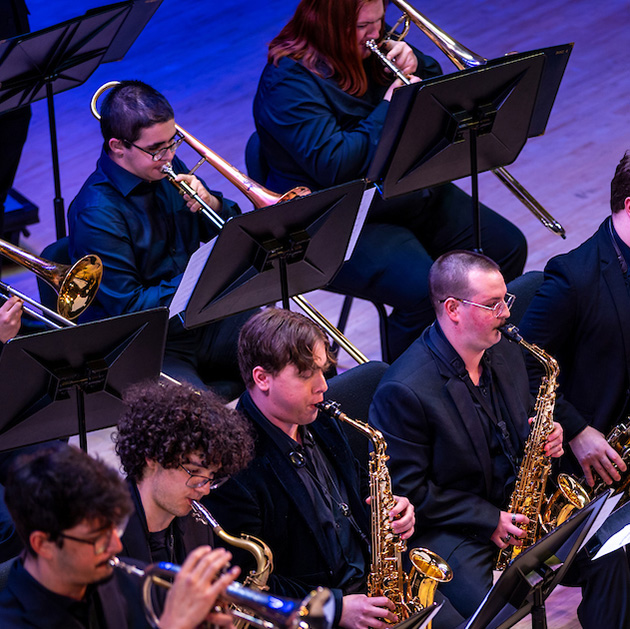 Jazz ensemble playing at Sursa Hall