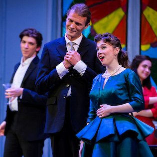 opera theatre students performing onstage at Sursa Hall