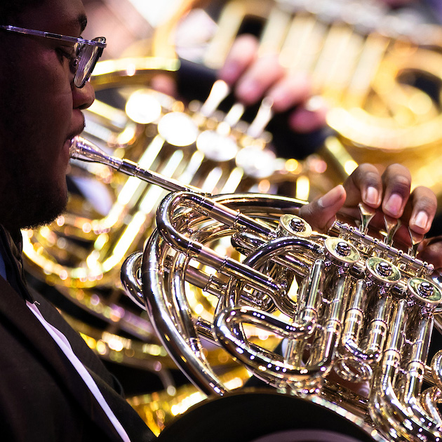 Wind Ensemble playing at Sursa Hall
