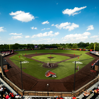 Overview of Shebek Baseball Stadium on a sunny day