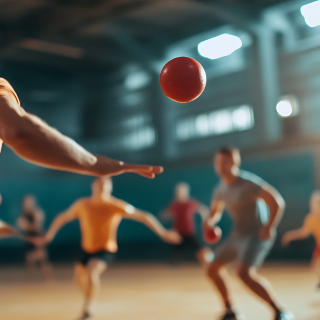 Person throwing dodgeball