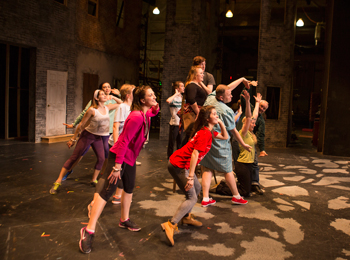 Cast members of 'Hairspray' rehearse in University Theatre