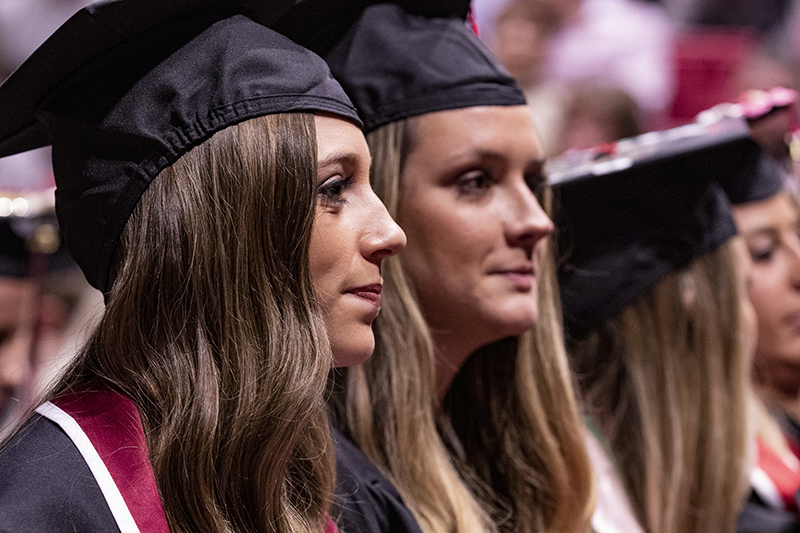 graduates listening to speaker at Fall Commencement 2019