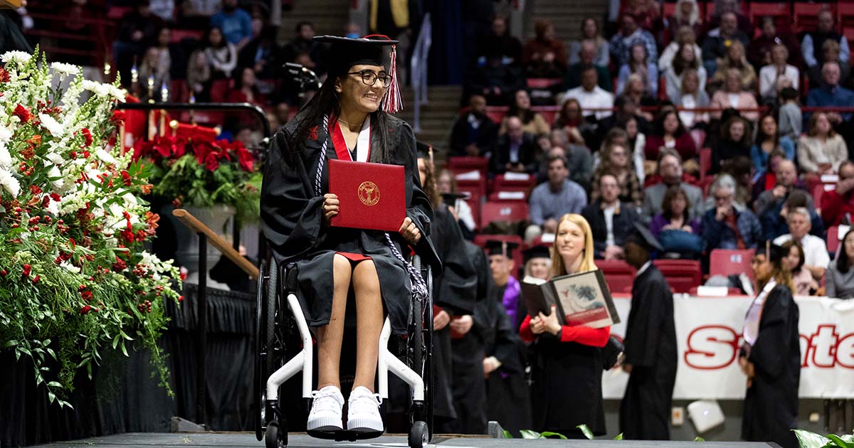 Graduate receives degree
